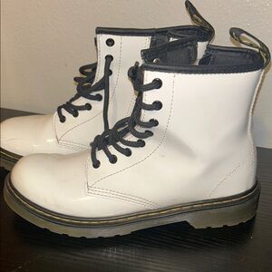 Dr. Martens White Patent Leather